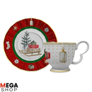JUEGO COMPLETO NAVIDEÑO PARA LA MESA – 24 PIEZAS (PORCELANA)