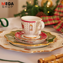 JUEGO COMPLETO NAVIDEÑO PARA LA MESA – 24 PIEZAS (PORCELANA)