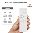 Ventilador de techo LED con aspas retráctiles, control remoto, Bivolt, estructura blanca, aspas transparentes
